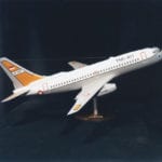 Full view of the engineering scale model of a Boeing 737 for the Indonesian Air Force