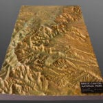 Full view of the topographic scale model of Bryce Canyon National Park