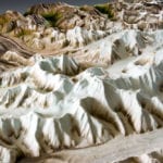 Detail view of the Denali National Park topographic scale model