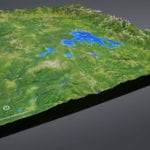 Yellowstone National Park topographic scale model