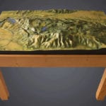 Full view of the tactile topographic scale model of Trione-Annadel State Park