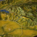 Three-quarter view of the tactile topographic scale model of Trione-Annadel State Park