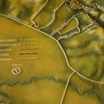 Close-up of the legend of the tactile topographic scale model of Trione-Annadel State Park