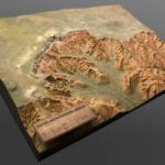Full view of Bryce Canyon National Park outdoor topographic scale model