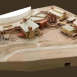 Full view of the Desert Living Center museum scale model
