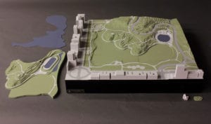 Architectural scale model of a second design alternative for the North end of New York's Central Park