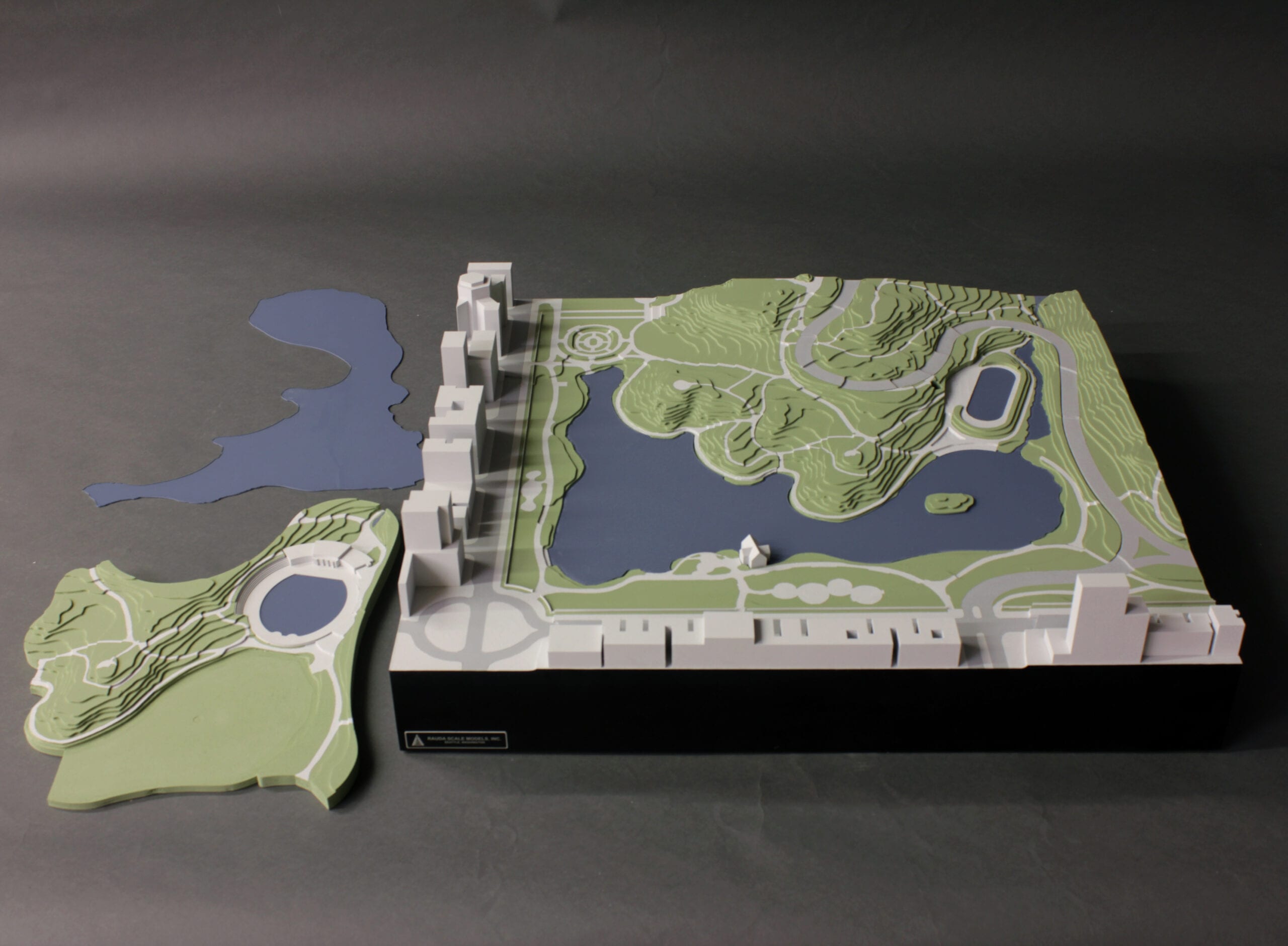 Architectural scale model of one design alternative for the North end of New York's Central Park